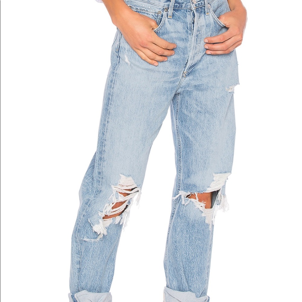 AGOLDE High Rose Loose Fit in Fall Out